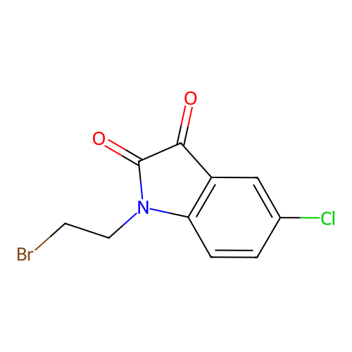 1-(2-bromoethyl)-5-chloro-1H-indole-2,3-dione structure