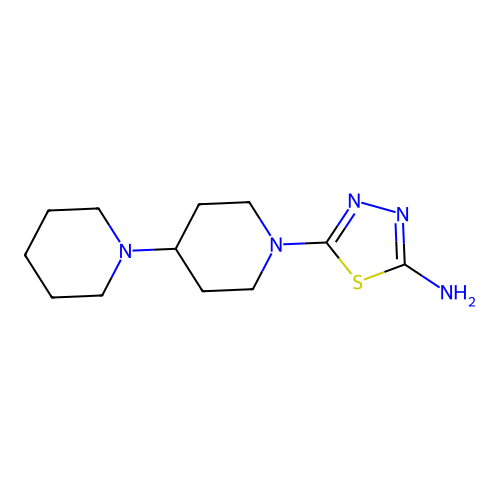 5-(4-Piperidin-1-ylpiperidin-1-yl)-1,3,4-thiadiazol-2-amine structure