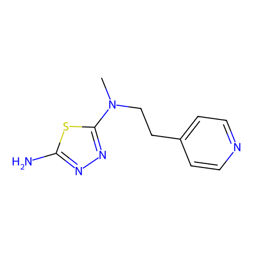 N-methyl-N-(2-pyridin-4-ylethyl)-1,3,4-thiadiazole-2,5-diamine structure