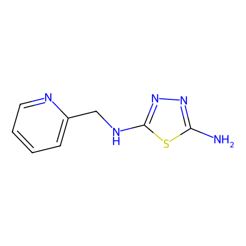 N-(pyridin-2-ylmethyl)-1,3,4-thiadiazole-2,5-diamine structure