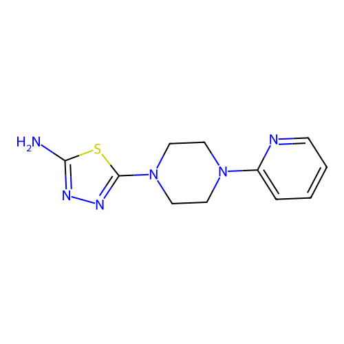 5-[4-(Pyridin-2-yl)piperazin-1-yl]-1,3,4-thiadiazol-2-amine structure