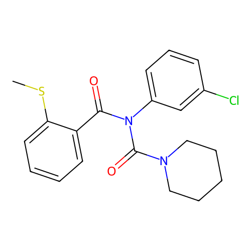 N-(3-chlorophenyl)-N-(2-(methylthio)benzoyl)piperidine-1-carboxamide structure