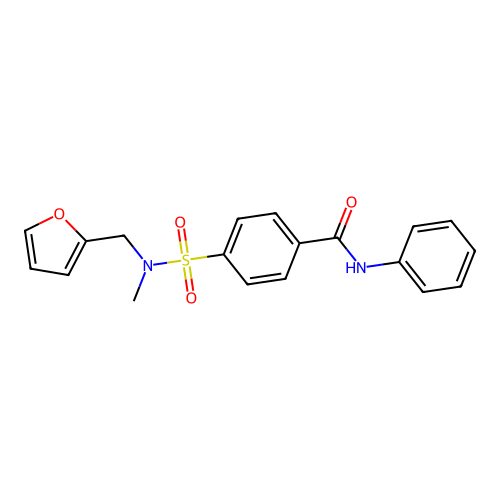 4-[furan-2-ylmethyl(methyl)sulfamoyl]-N-phenylbenzamide structure
