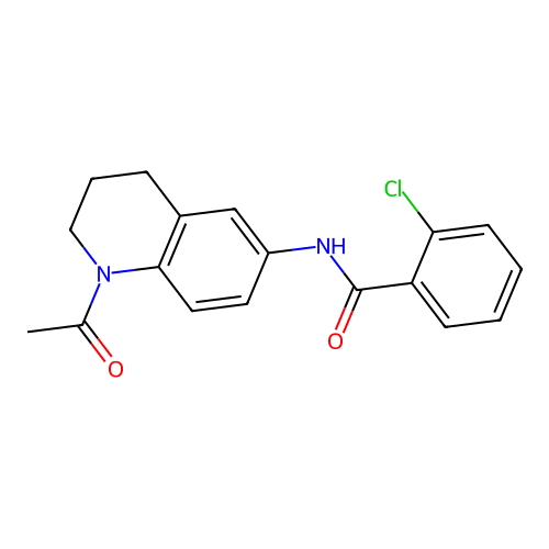 N-(1-acetyl-1,2,3,4-tetrahydroquinolin-6-yl)-2-chlorobenzamide structure
