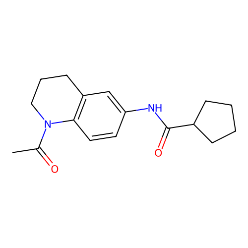 N-(1-acetyl-1,2,3,4-tetrahydroquinolin-6-yl)cyclopentanecarboxamide structure