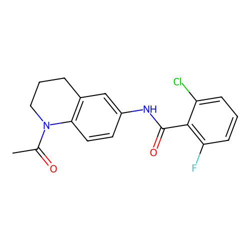 N-(1-acetyl-1,2,3,4-tetrahydroquinolin-6-yl)-2-chloro-6-fluorobenzamide structure