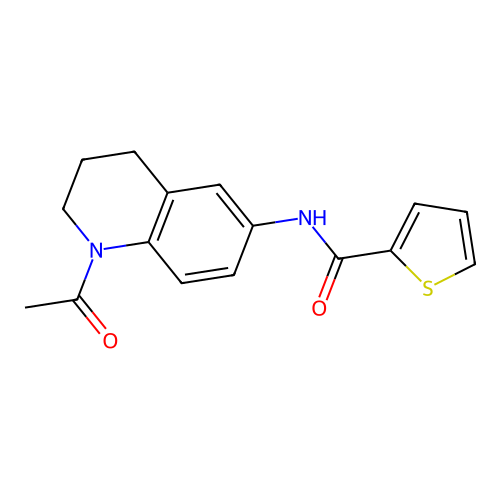 N-(1-acetyl-1,2,3,4-tetrahydroquinolin-6-yl)thiophene-2-carboxamide structure