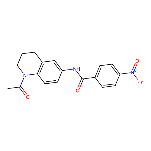 N-(1-acetyl-1,2,3,4-tetrahydroquinolin-6-yl)-4-nitrobenzamide structure