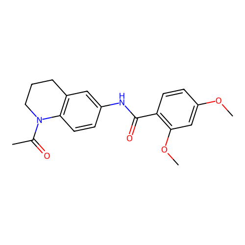 N-(1-acetyl-1,2,3,4-tetrahydroquinolin-6-yl)-2,4-dimethoxybenzamide structure