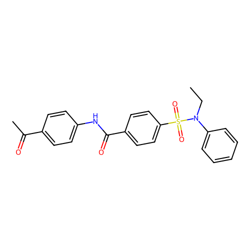 N-(4-acetylphenyl)-4-[ethyl(phenyl)sulfamoyl]benzamide structure