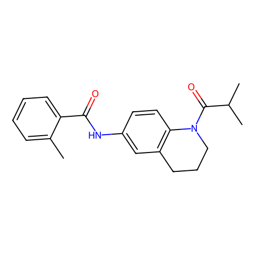 N-(1-isobutyryl-1,2,3,4-tetrahydroquinolin-6-yl)-2-methylbenzamide structure