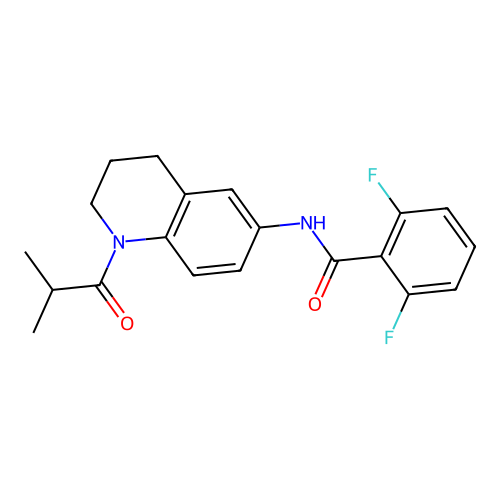 2,6-difluoro-N-(1-isobutyryl-1,2,3,4-tetrahydroquinolin-6-yl)benzamide structure