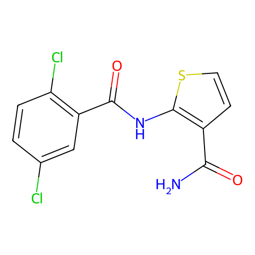 2-(2,5-Dichlorobenzamido)thiophene-3-carboxamide structure