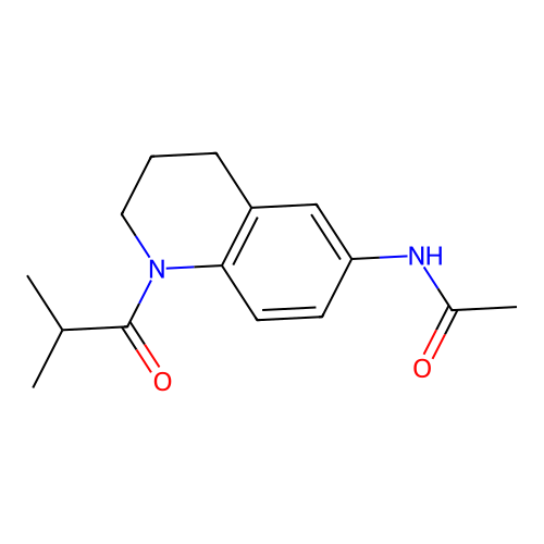 N-(1-isobutyryl-1,2,3,4-tetrahydroquinolin-6-yl)acetamide structure