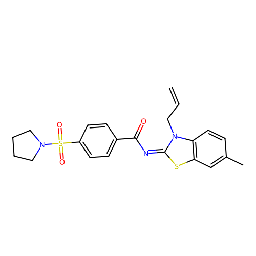 (Z)-N-(3-allyl-6-methylbenzo[d]thiazol-2(3H)-ylidene)-4-(pyrrolidin-1-ylsulfonyl)benzamide structure