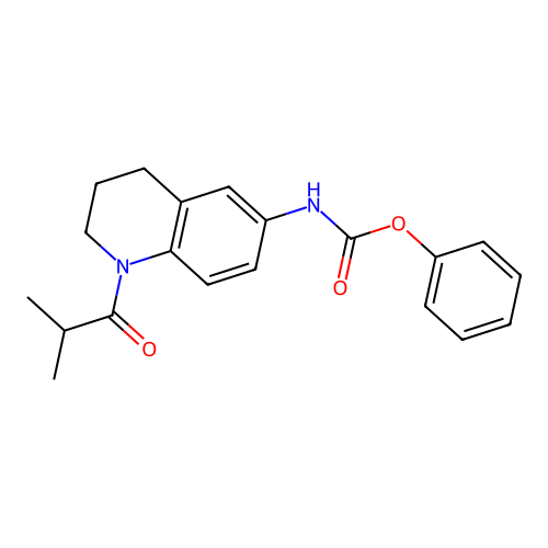 Phenyl (1-isobutyryl-1,2,3,4-tetrahydroquinolin-6-yl)carbamate structure