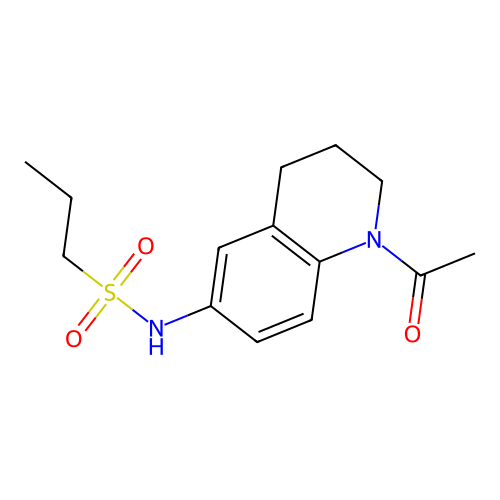 N-(1-acetyl-1,2,3,4-tetrahydroquinolin-6-yl)propane-1-sulfonamide structure