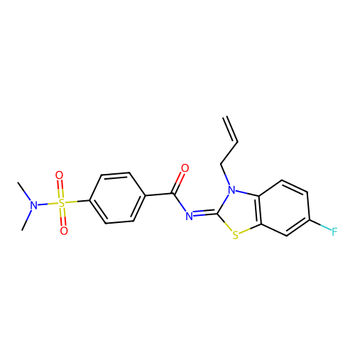 (Z)-N-(3-allyl-6-fluorobenzo[d]thiazol-2(3H)-ylidene)-4-(N,N-dimethylsulfamoyl)benzamide structure