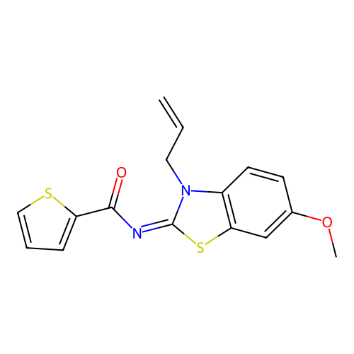 (Z)-N-(3-allyl-6-methoxybenzo[d]thiazol-2(3H)-ylidene)thiophene-2-carboxamide structure