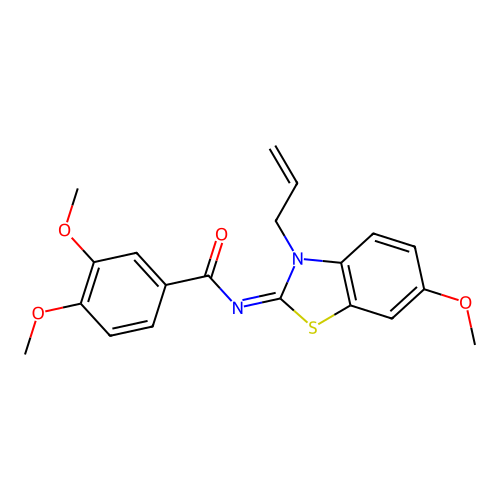 (Z)-N-(3-allyl-6-methoxybenzo[d]thiazol-2(3H)-ylidene)-3,4-dimethoxybenzamide structure