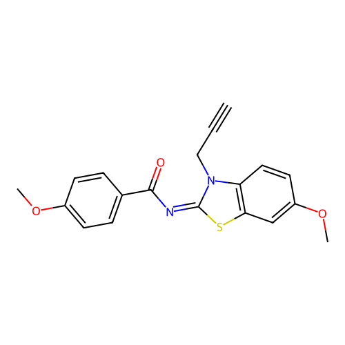 (Z)-4-methoxy-N-(6-methoxy-3-(prop-2-yn-1-yl)benzo[d]thiazol-2(3H)-ylidene)benzamide structure