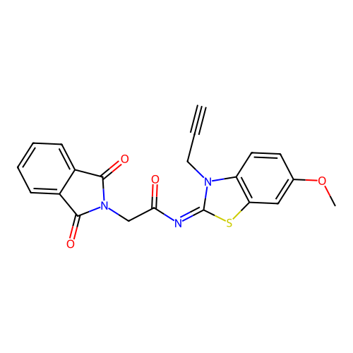 (Z)-2-(1,3-dioxoisoindolin-2-yl)-N-(6-methoxy-3-(prop-2-yn-1-yl)benzo[d]thiazol-2(3H)-ylidene)acetamide structure