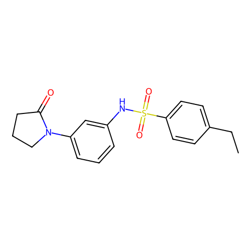 4-ethyl-N-(3-(2-oxopyrrolidin-1-yl)phenyl)benzenesulfonamide structure