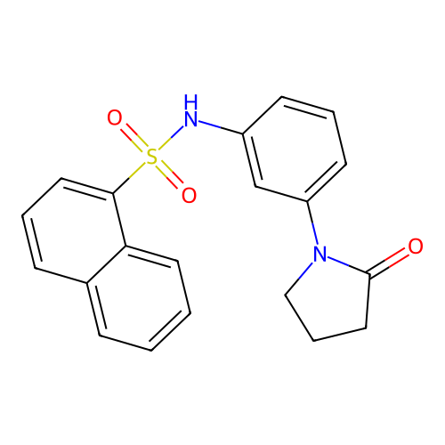 N-[3-(2-oxopyrrolidin-1-yl)phenyl]naphthalene-1-sulfonamide structure