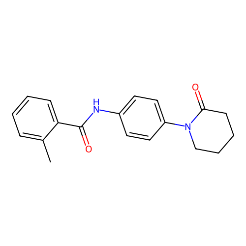 2-methyl-N-[4-(2-oxopiperidin-1-yl)phenyl]benzamide structure