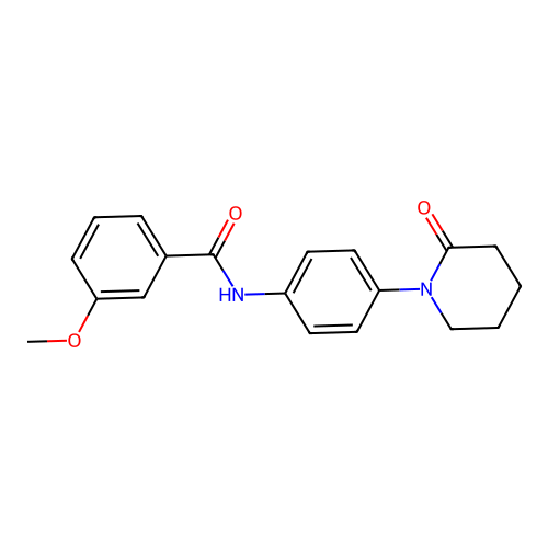 3-methoxy-N-[4-(2-oxopiperidin-1-yl)phenyl]benzamide structure