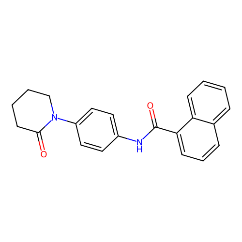 N-[4-(2-oxopiperidin-1-yl)phenyl]naphthalene-1-carboxamide structure