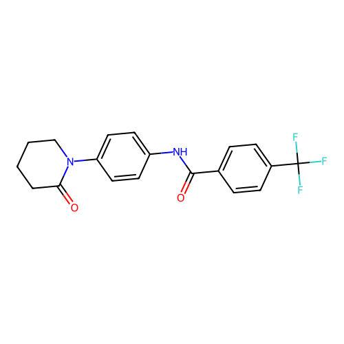 N-[4-(2-oxopiperidin-1-yl)phenyl]-4-(trifluoromethyl)benzamide structure