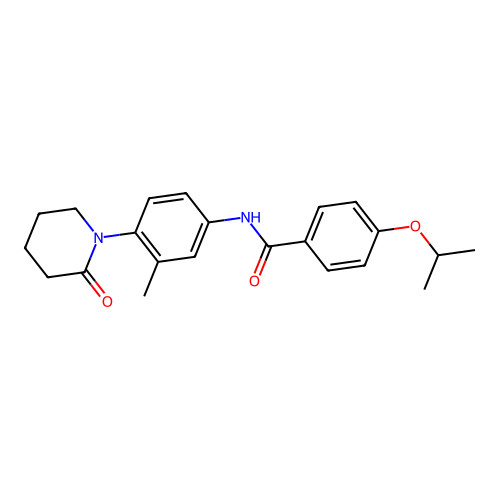 4-isopropoxy-N-(3-methyl-4-(2-oxopiperidin-1-yl)phenyl)benzamide structure