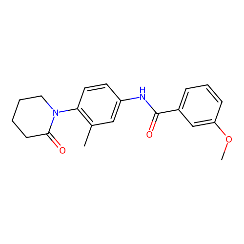 3-methoxy-N-[3-methyl-4-(2-oxopiperidin-1-yl)phenyl]benzamide structure
