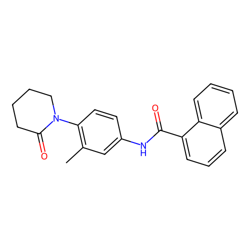N-[3-methyl-4-(2-oxopiperidin-1-yl)phenyl]naphthalene-1-carboxamide structure