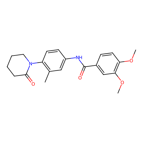 3,4-dimethoxy-N-[3-methyl-4-(2-oxopiperidin-1-yl)phenyl]benzamide structure