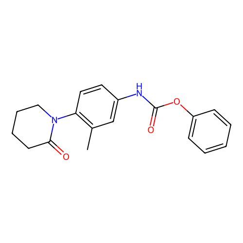 phenyl N-[3-methyl-4-(2-oxopiperidin-1-yl)phenyl]carbamate structure