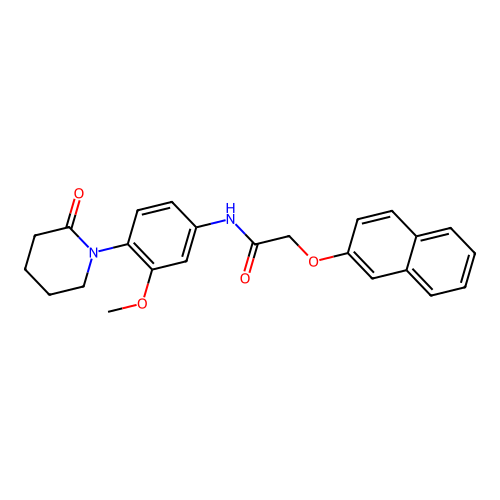 N-[3-methoxy-4-(2-oxopiperidin-1-yl)phenyl]-2-(naphthalen-2-yloxy)acetamide structure