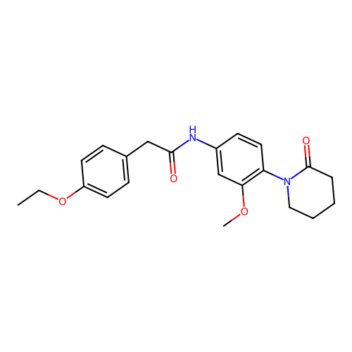 2-(4-ethoxyphenyl)-N-[3-methoxy-4-(2-oxopiperidin-1-yl)phenyl]acetamide structure