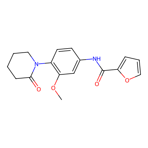 N-[3-methoxy-4-(2-oxopiperidin-1-yl)phenyl]furan-2-carboxamide structure