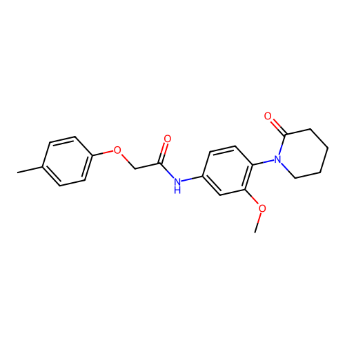N-[3-methoxy-4-(2-oxopiperidin-1-yl)phenyl]-2-(4-methylphenoxy)acetamide structure