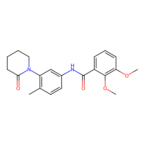2,3-dimethoxy-N-[4-methyl-3-(2-oxopiperidin-1-yl)phenyl]benzamide structure