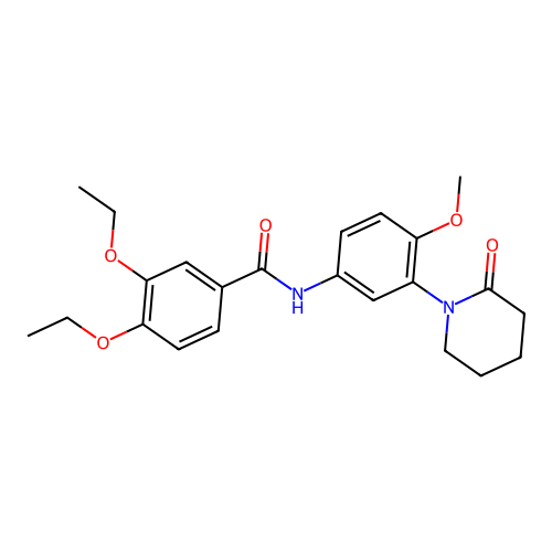 3,4-diethoxy-N-[4-methoxy-3-(2-oxopiperidin-1-yl)phenyl]benzamide structure