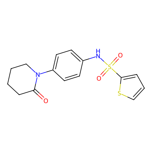N-[4-(2-oxopiperidin-1-yl)phenyl]thiophene-2-sulfonamide structure