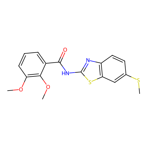 2,3-dimethoxy-N-(6-(methylthio)benzo[d]thiazol-2-yl)benzamide structure