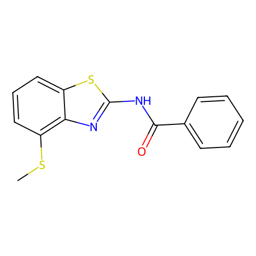 N-(4-(methylthio)benzo[d]thiazol-2-yl)benzamide structure