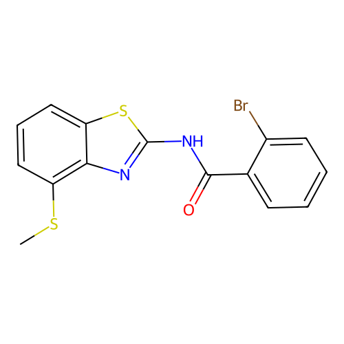 2-bromo-N-(4-(methylthio)benzo[d]thiazol-2-yl)benzamide structure