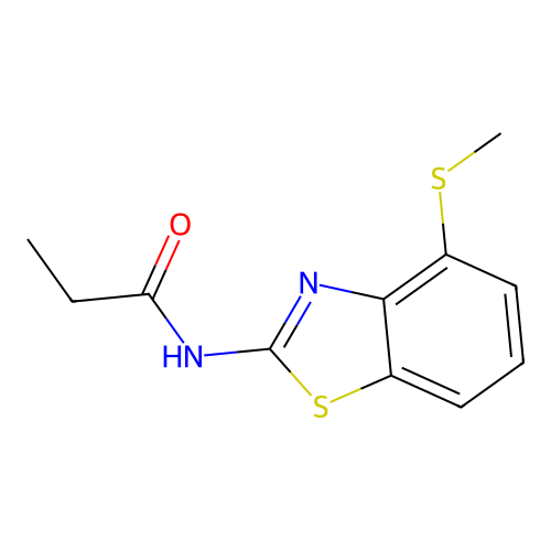 N-(4-(methylthio)benzo[d]thiazol-2-yl)propionamide structure