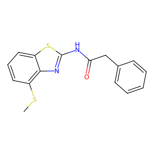 N-(4-(methylthio)benzo[d]thiazol-2-yl)-2-phenylacetamide structure