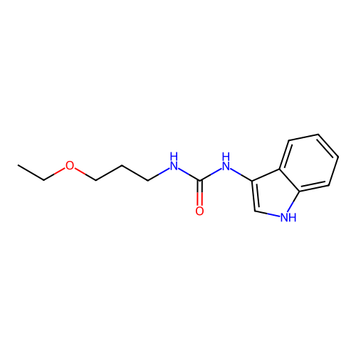 1-(3-ethoxypropyl)-3-(1H-indol-3-yl)urea structure